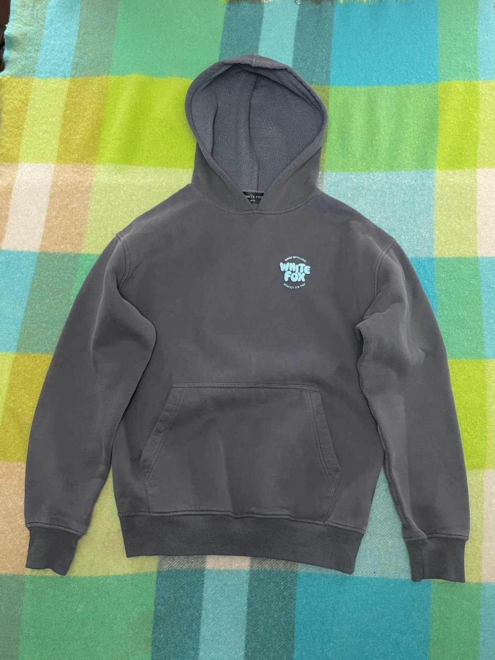 White Fox With Love For You Oversized Hoodie Volcanic